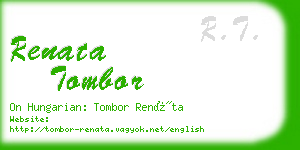 renata tombor business card